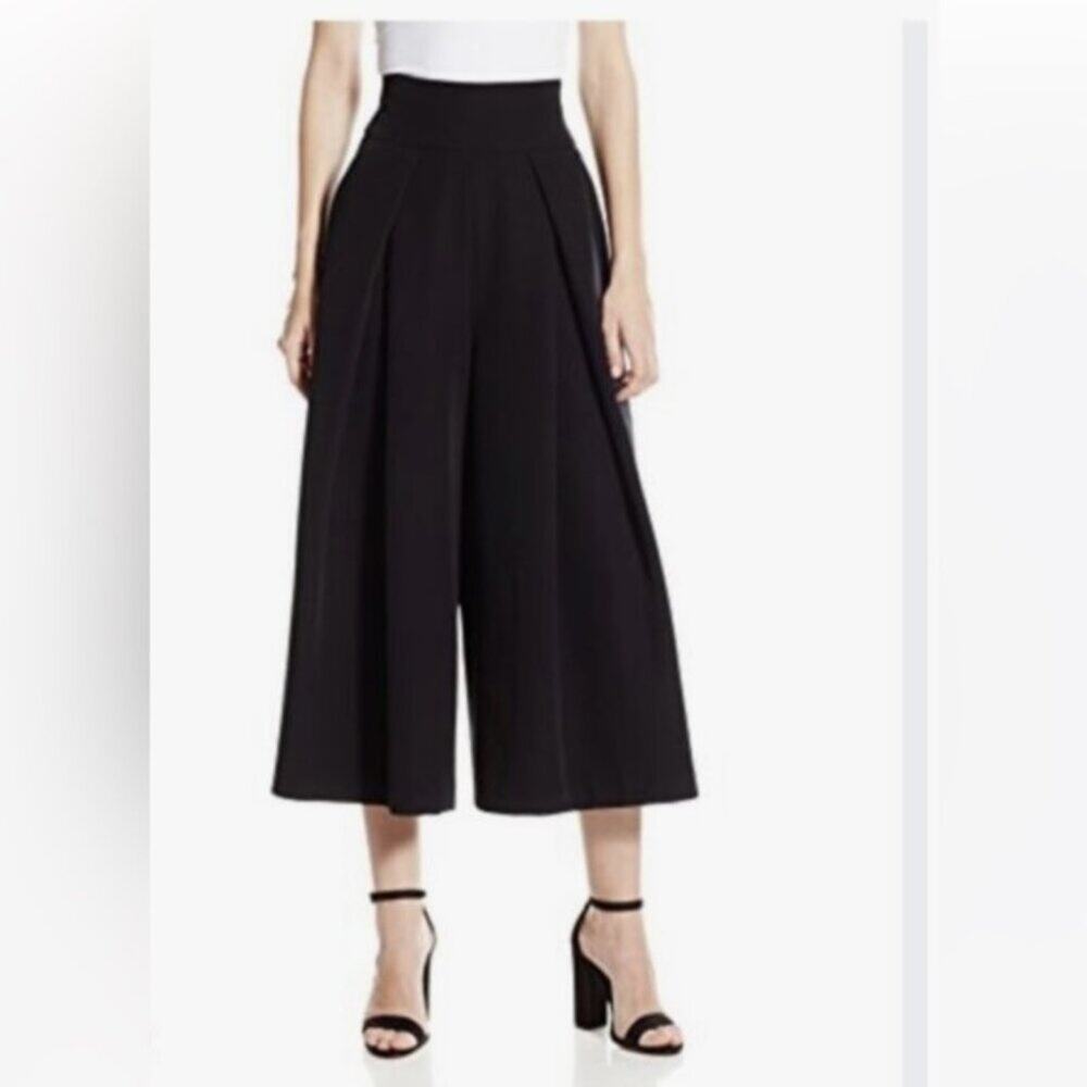 MILLY CADY HIGH WAIST WIDE LEG ITALIAN FABRIC CROP PANTS SIZE 4